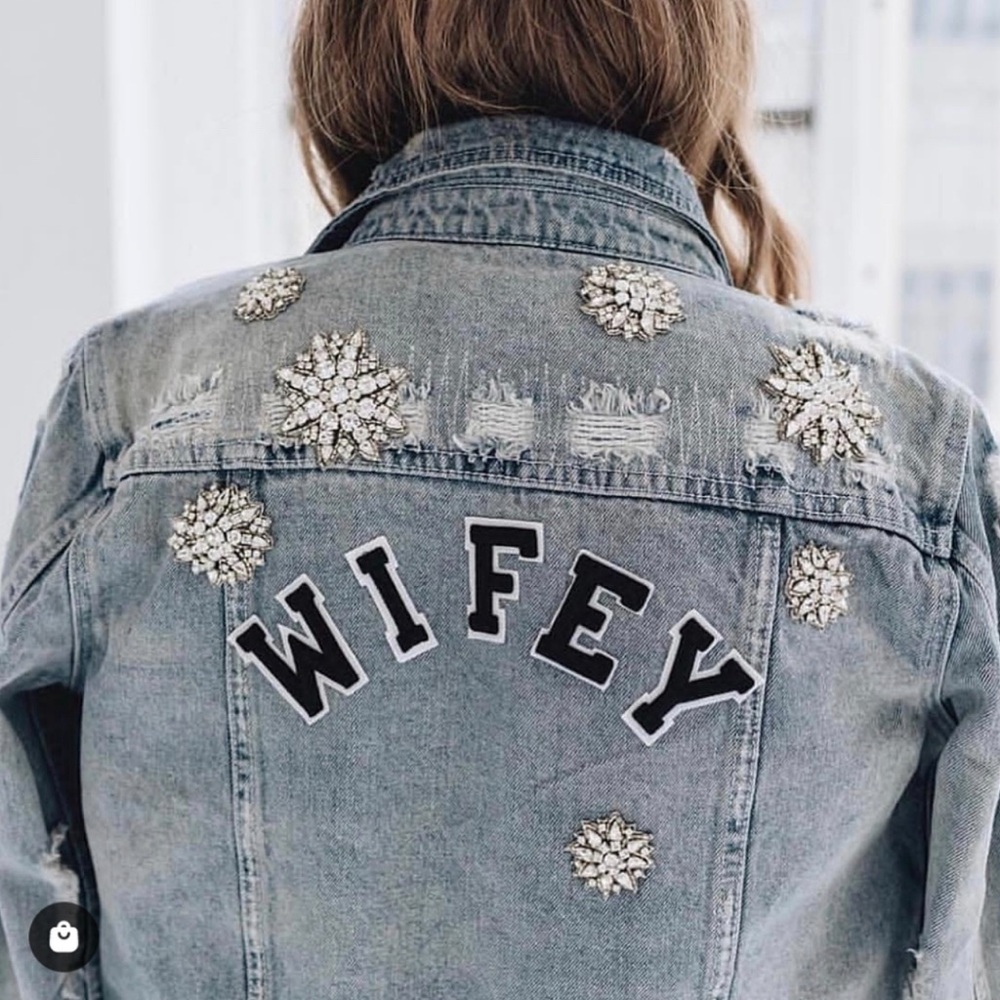 Bride Distressed Light Blue Denim Jacket